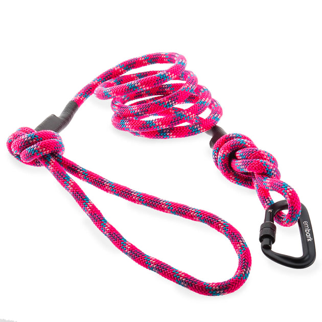 Embark Pets Sierra Leash/Mountain Climbing Thick Rope Dog Leash Large Dogs Leash 6 ft with Carabiner Soft Padded Handle Mountain Dog Leash for Large