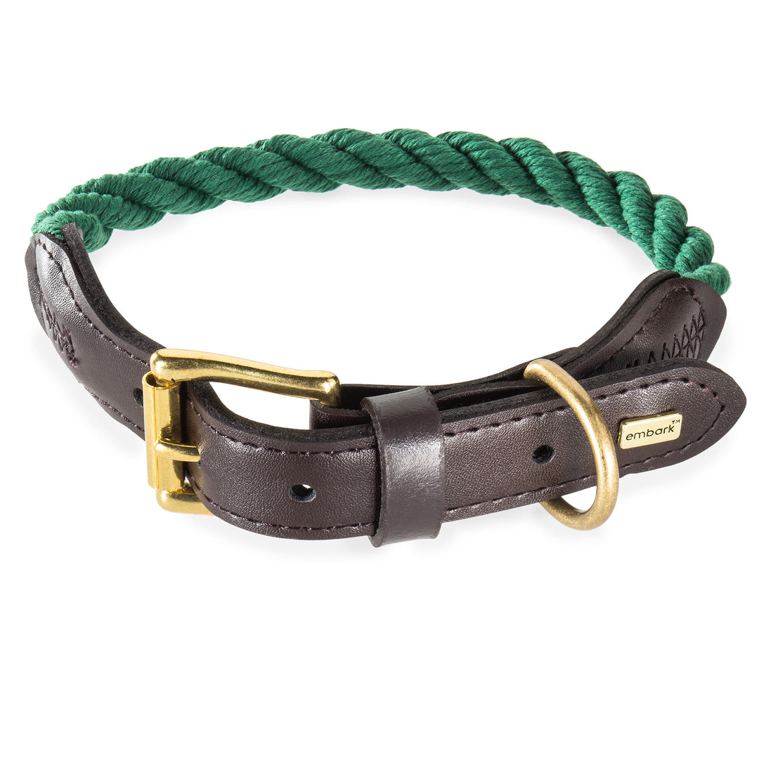 Cotton rope dog collar best sale